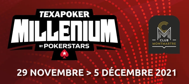 Texapoker Millenium by Pokerstars, du 29 novembre au 05 décembre 2021.
